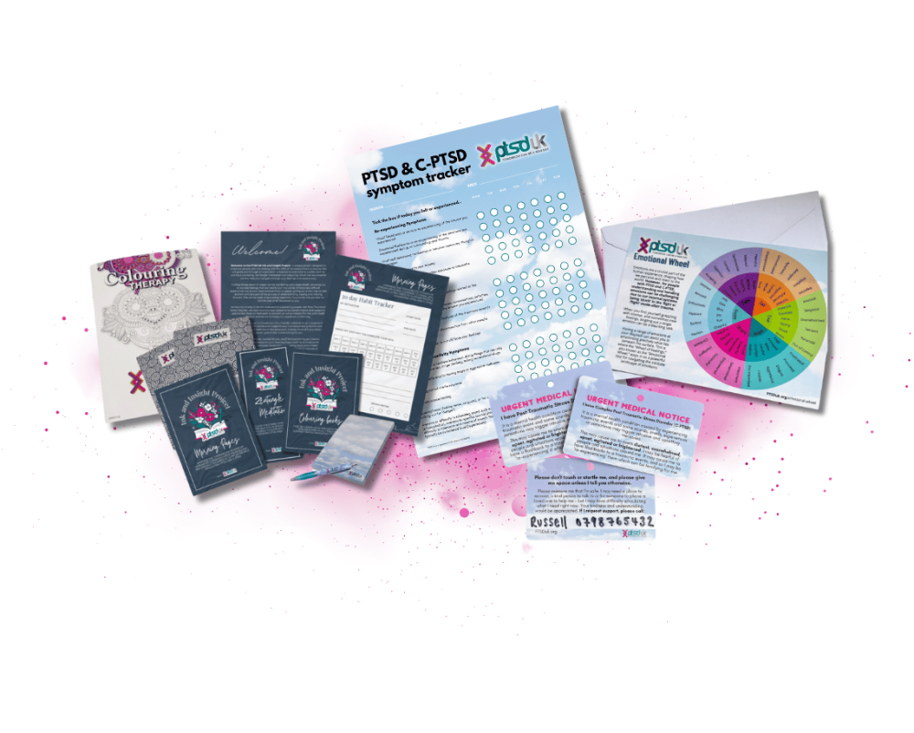 Printed support items offered by PTSD UK