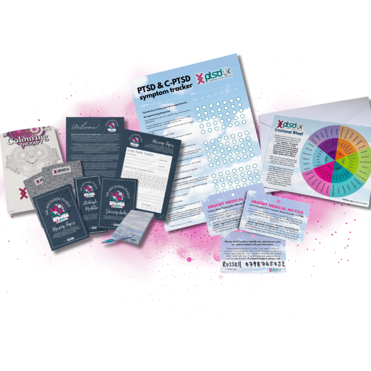 Printed support items offered by PTSD UK